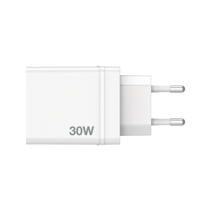 VERBATIM CHR-30EU2 30 W USB power charger with 4 ports 1 x USB-C® PD 20 W / 1 x USB-A QC 3.0 / 2 x USB-A 10W, white