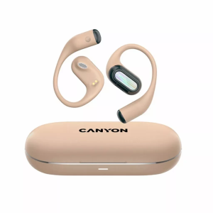 CANYON In-Ear Kopfhörer OnFlow 12 OWS, Beige Bluetooth 5.4, Umgebungsgeräuschunterdrückung, Touch-Steuerung, 4 Mikrofone mit ENC