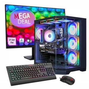 Hyrican Megadeal Gamemax HYPE-A – AMD Ryzen 5 7500F, 32 GB RAM, 1 TB SSD, GeForce RTX 5060, W11H + MSI Pro MP273A 27″