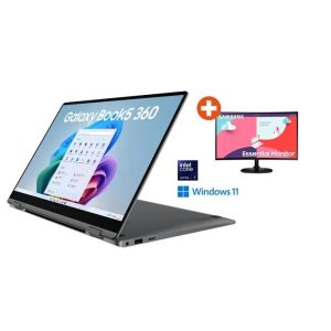 SAMSUNG Galaxy Book5 360 15,6″ + Curved Monitor 27″ – Intel Core Ultra 7 258V, 32 GB RAM, 1 TB SSD, Windows 11 Home