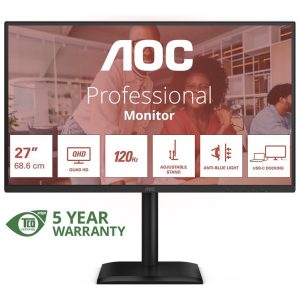AOC Q27E4CV – LED-Monitor – 68.6 cm (27″) – 2560 x 1440 QHD @ 120 Hz