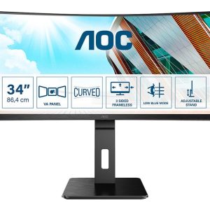 AOC Pro-line CU34P2A – P2 Series – LED-Monitor – gebogen – 86.36 cm (34″)