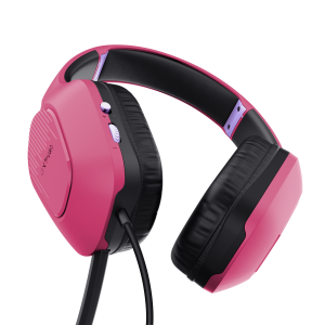 Trust Gaming GXT415P ZIROX Headset pink federleichtes. ohrumschließendes Gaming-Headset, für PC und Konsolen, pink