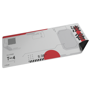 MAU Trust Gaming GXT759 XXL white/red XXL gaming mousepad with stitched edge for convenient and stable gaming