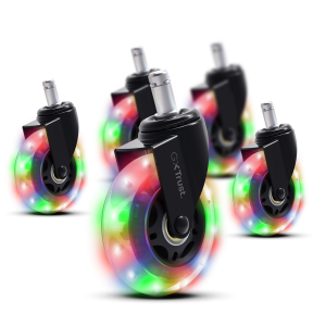 Trust Gaming GXT701 LED Gel-Stuhlrollen Gel-Stuhlrollten für ein sanftes und leises Rollen