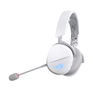 ASUS ROG Pelta Gaming Headset mit Bluetooth, 2,4 GHz, 50-mm-ROG-Titanmembran-Treibern, 10-mm-Superbreitband-Boom-Mikrofon, weiß