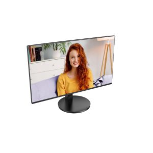AOC Q27B3CF2 27 Zoll QHD Monitor, Lautsprecher, höhenverstellbar (2560×1440, 100Hz, HDMI 1.4, USB-C (65W PD), USB Hub) schwarz