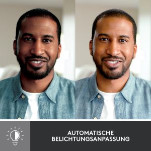 Logitech Brio 500 Webcam – Graphit (Schwarz), Full-HD Auflösung, 90°-Sichtfeld, 2 Mikrofone, Abdeckblende, USB-C-Anschluss