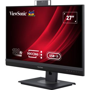 ViewSonic VG2757V-2K LED Office Monitor 68.58 cm (27 inches) Camera with integrated zoom, microphone and 2x 5W speakers, USB-C docking station,