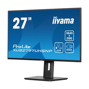 Iiyama ProLite XUB2797UHSNP-B1 Office Monitor 27″ 4K UHD, 60Hz, HDMI, DisplayPort, USB-C 96W, USB-Hub