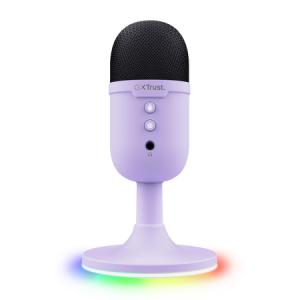 Trust Gaming GXT234P Yunix USB Microphone Compact USB Gaming Microphone for Streaming & Content creation, purple
