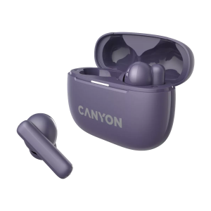 CANYON In-Ear Headphones OnGo TWS-10, Purple Bluetooth 5.3, Ambient noise suppression, Four microphones