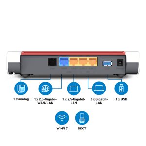 FRITZ!Box 4630 WiFi 7 (WLAN BE) Router, Dualband, max. 3.600 Mbit/s