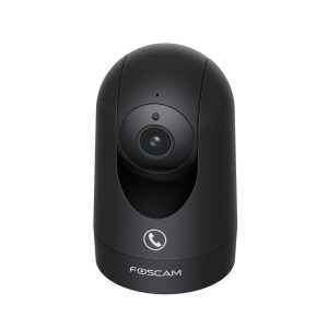 Foscam R8M surveillance camera Black 8MP (3840×2160), Wi?Fi 6 dual-band, car?tracking, radar?detection, siren (100 dB), emergency call button