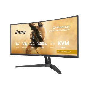 Iiyama GCB3486WQSCP-B1 Gaming Monitor 34″ UWQHD VA, 240 Hz, 0.4 ms MPRT, USB hub, USB-C (PD 95W), RJ45, AMD FreeSync Premium