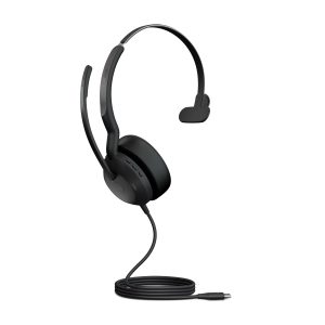 Jabra Evolve2 50 Mono Bluetooth Headset 4 Microphones, USB-C port, MS Teams certified, Active noise cancellation