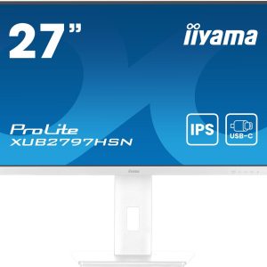 iiyama ProLite XUB2797HSN-W2 computer screen 68.6 cm (27″) 1920 x 1080 Pixel Full HD LED White