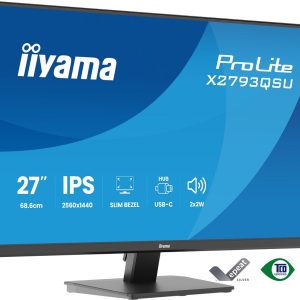 iiyama ProLite X2793QSU-B1 – 68,6 cm (27″) 2560 x 1440 Pixel Quad HD LED Schwarz