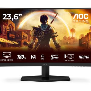 AOC Gaming C24G42E – LED monitor – curved – Full HD (1080p) – 61 cm (24″) – HDR
