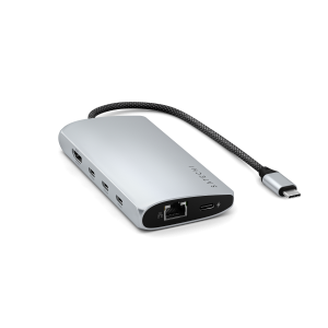 Satechi USB-C Multiport Adapter 8K with Ethernet V3 silver