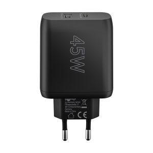 Goobay USB-C™ PD Dual-Schnellladegerät (45 W) schwarz