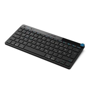JLab GO Wireless Bluetooth-Tastatur, DE-Layout Mehrere Verbindungsoptionen, ?Multifunktionaler Medienregler