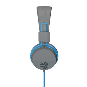 JLab JBuddies Studio Kids Blau – Over-Ear-Kopfhörer (Mikrofon, 1-Tasten-Fernbedienung, Lautstärkebegrenzer)