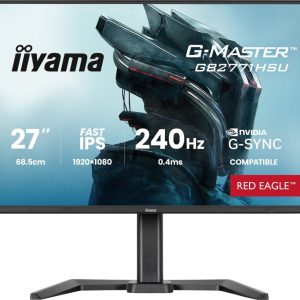 iiyama G-MASTER GB2771HSU-B1 – 27″ Fast IPS Gaming Monitor, Full HD, 240 Hz, FreeSync Premium & G-Sync Compatible