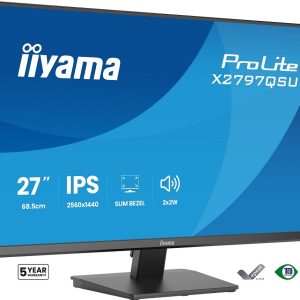 iiyama ProLite X2797QSU-B1 – 68.6 cm (27″) 2560 x 1440 Pixel Quad HD LED Black