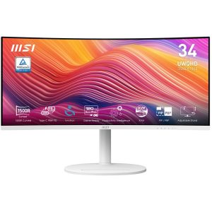 MSI Modern MD342CQPWDE – 86,4 cm (34″) 3440 x 1440 Pixel UltraWide Quad HD LCD Weiß