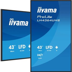 iiyama LH4364UHS-B1AG Signage Display – 109.2 cm (43″) 4K Ultra HD Black