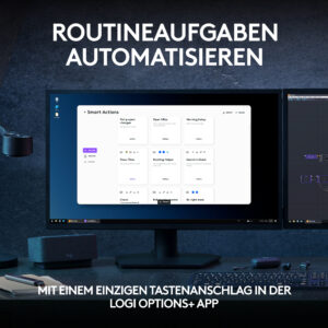 Logitech MX Keys S Plus, Kabellose Tastatur Tastenbeleuchtung, incl. Logi Bolt USB-Empfänger und Palm Rest, Graphite