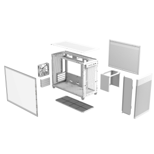 ASUS Prime AP201 TG White Edition | MicroATX PC-Gehäuse