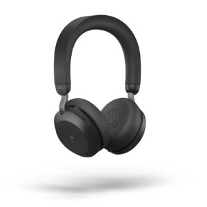 Jabra Evolve2 75 Headset, USB-C Wireless, Bluetooth, Black [MS Certified]