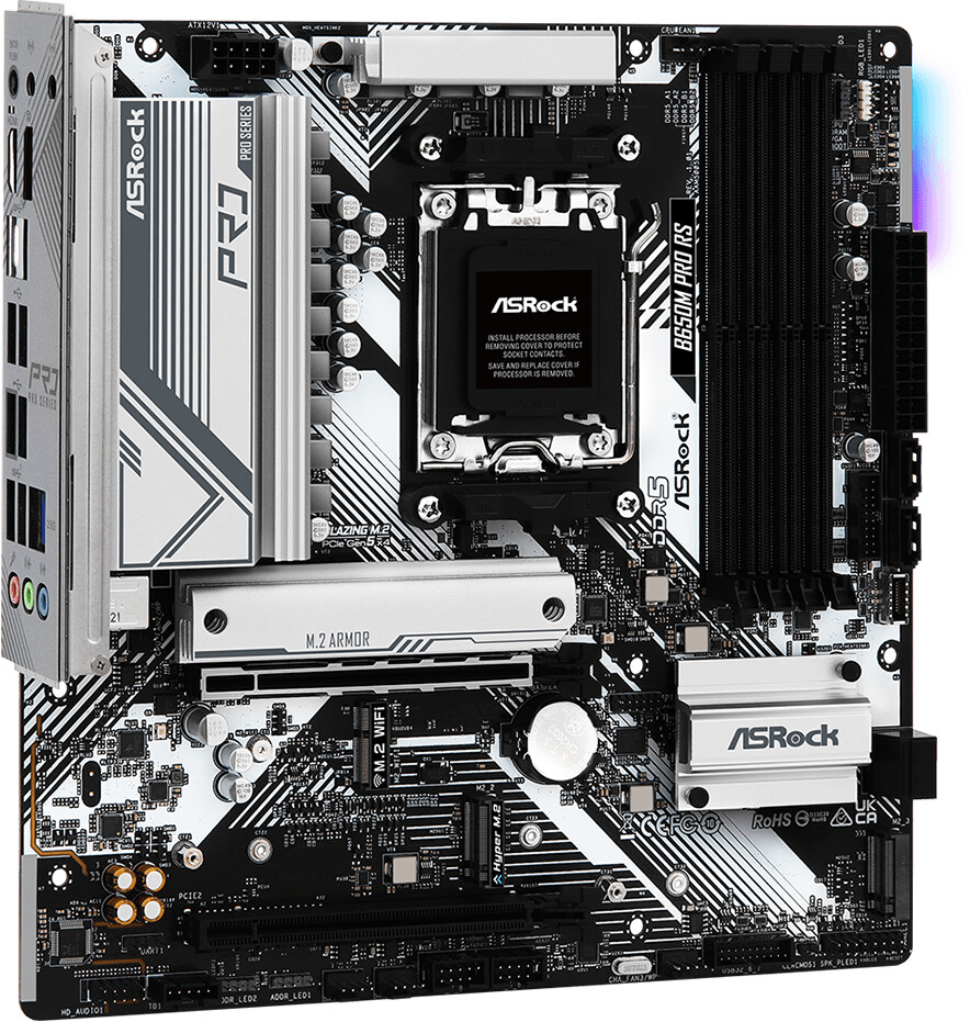 ASRock B650M Pro RS Mainboard Base AM5 – BULK-Ware!! Without original packaging