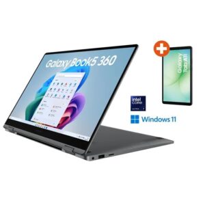 Samsung Galaxy Book5 360 – 15,6″ AMOLED Touch, Intel Core Ultra 7 258V, 32 GB RAM, 1 TB SSD, W11H + Samsung Tab A11