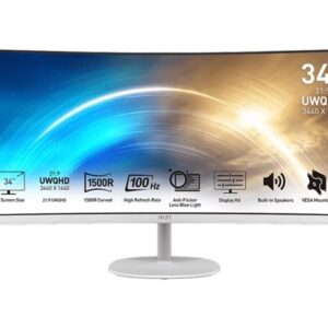 MSI PRO MP341CQWDE – LED-Monitor – gebogen – 86.4 cm (34″) – HDR