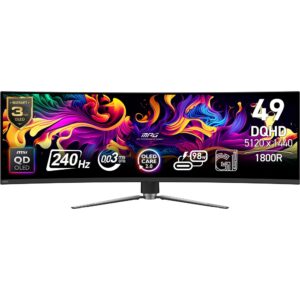 MSI MPG 491CQPXDE QD-OLED – 124,5 cm (49″) 5120 x 1440 Pixel Dual QHD Schwarz
