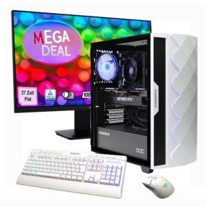 Hyrican GAMEMAX Gaming PC Diamond WT – Set with MSI PRO MP273A (27″), AMD Ryzen 7 5700X, 16 GB RAM, 1 TB SSD, RTX 5060, W