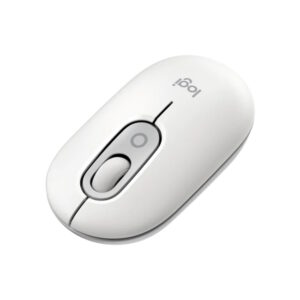 Logitech POP Mouse with emoji – White 3 Easy Switch Channels, 4 Buttons, Supports Logi Options+