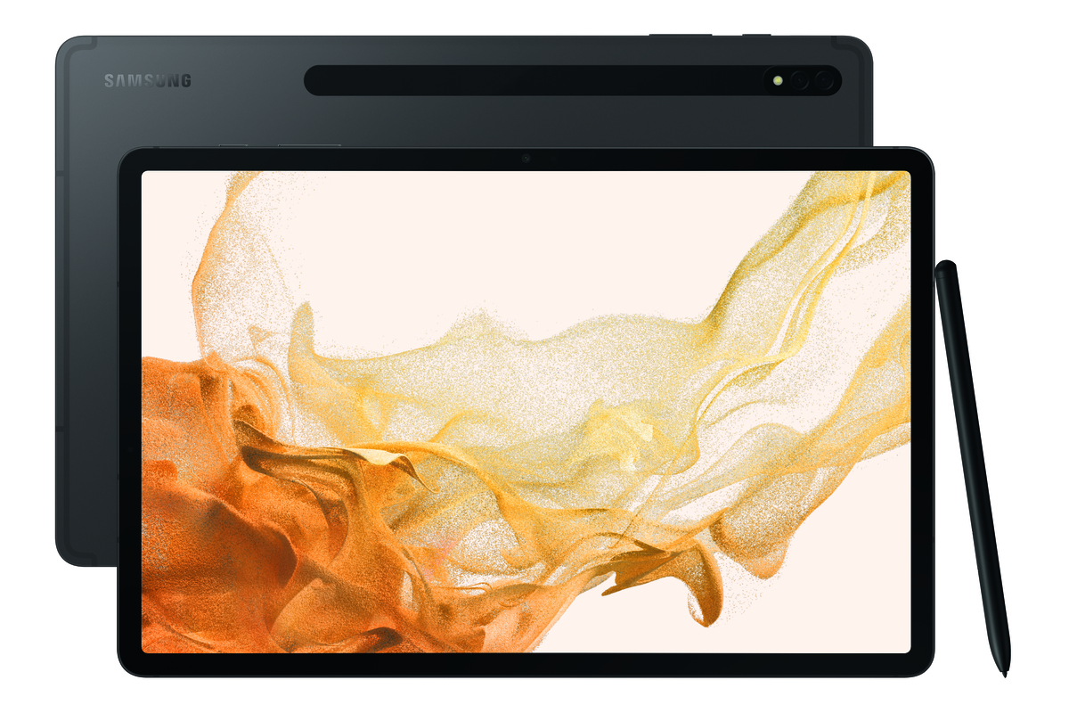 Samsung X800N Galaxy Tab S8+ Wi-Fi 128 GB (Graphite) 12.4" WQXGA+ Display / Octa-Cora / 8GB RAM / 128GB Speicher / Android 12.0 / inkl. S Pen