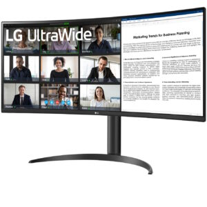 LG 34WR55QK-B Office Monitor – UWQHD, Curved VA Panel Höhenverstellbar, 100Hz; Power Delivery 65 Watt