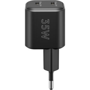 Goobay USB-C™ PD GaN Dual-Schnellladegerät Nano (35 W) schwarz