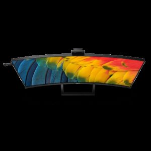 Philips 40B1U6903CH 40 Zoll Wide UHD Curved Monitor, 5 MP Webcam, höhenverstellbar, Lautsprecher (5120×2160, 75 Hz, HDMI, DisplayPort (in/Out), Thun