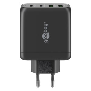 Goobay USB-C™ PD GaN Multiport-Schnellladegerät (68 W) schwarz