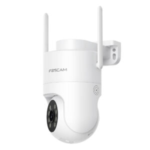 Foscam PD8 WLAN Überwachungskamera Weiß 8MP (3840×2160), WiFi 6 Dualband, Millimeterwellen-Radar, 360° Auto-Tracking, Pan & Tilt