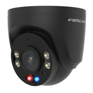 Foscam W5EP Überwachungskamera Schwarz 5MP (3072×1728), PoE, Integrierte Scheinwerfer, Rot-blaue Warnlichter und Sirene