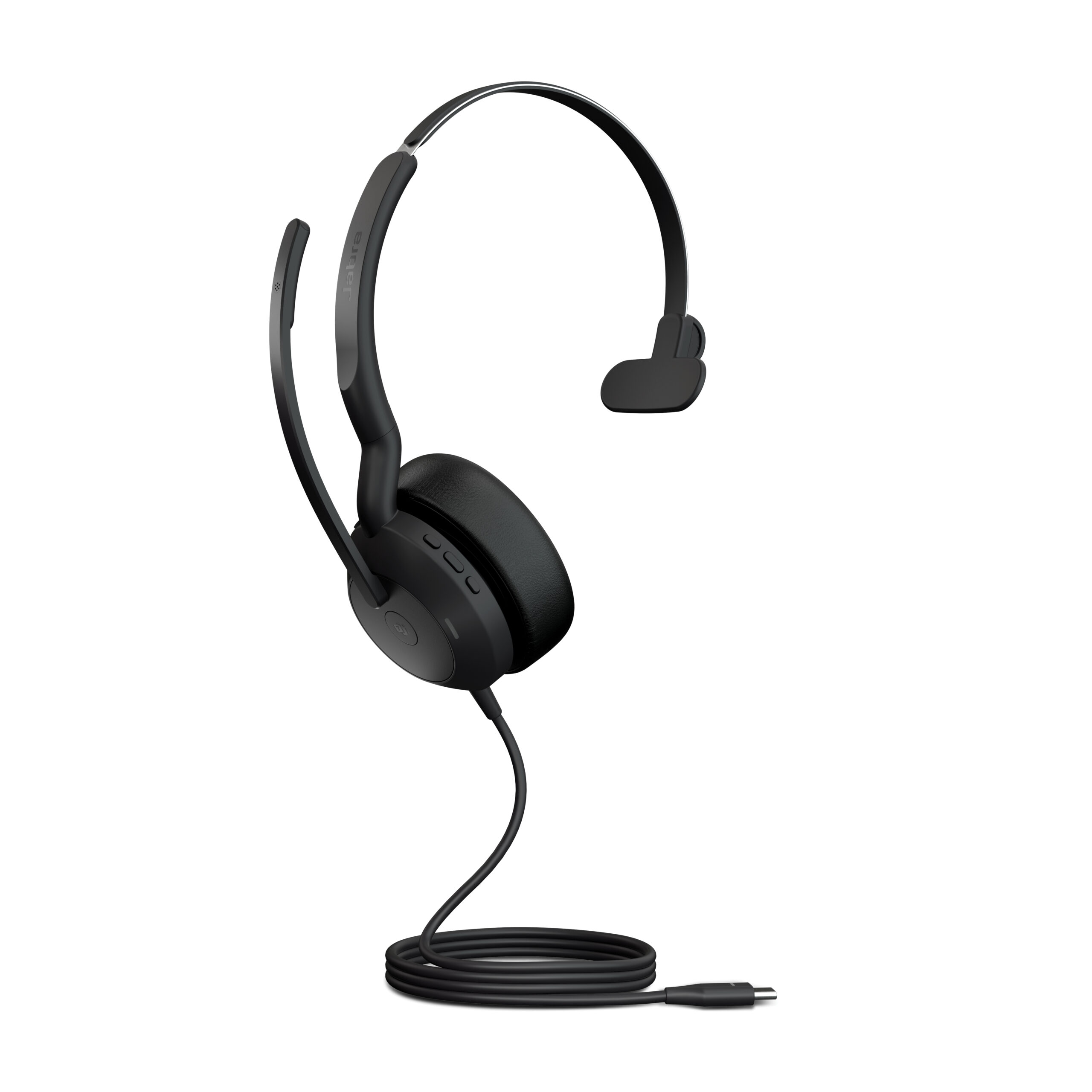 Jabra Evolve2 50 Mono-Bluetooth Headset 4 Mikrofone, USB-C-Anschluss, MS Teams zertifiziert, Aktive Geräuschunterdrückung