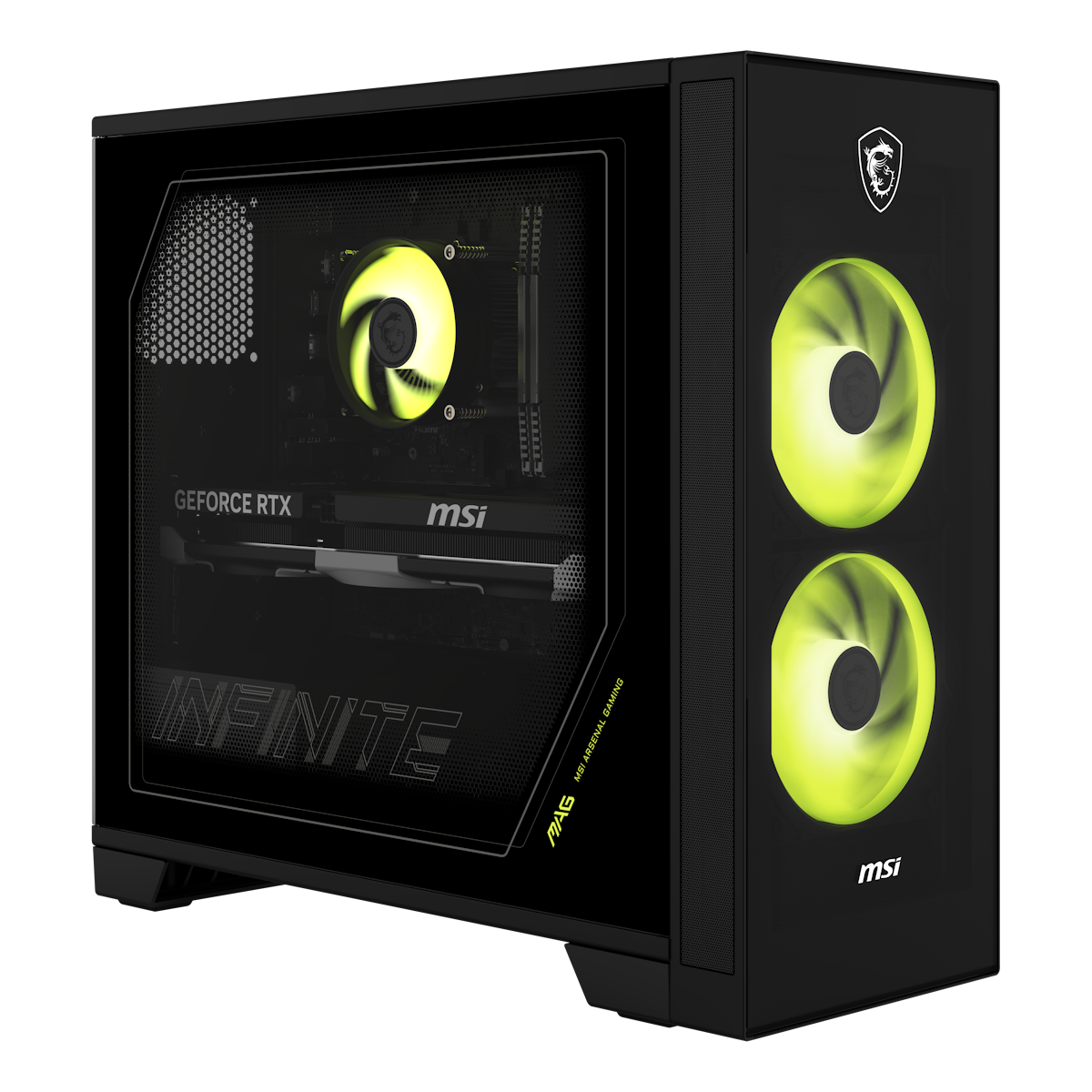 MAG Infinite S AI 2NVP7-004XAT Desktop PC Intel Core Ultra 7 265F, 16GB DDR5 RAM, 1TB M.2 SSD, GeForce RTX 5070 (12GB GDDR7), oOS