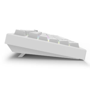 Sharkoon SGK55W Gaming Tastatur kabellose Gaming Tastatur im 75%-Layout mit PBT-Tastenkappen, weiß